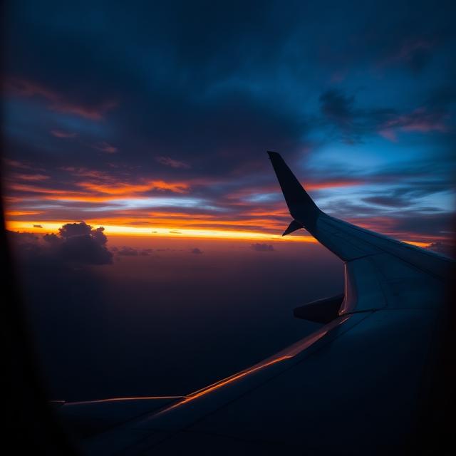 Aerial view from airplane
